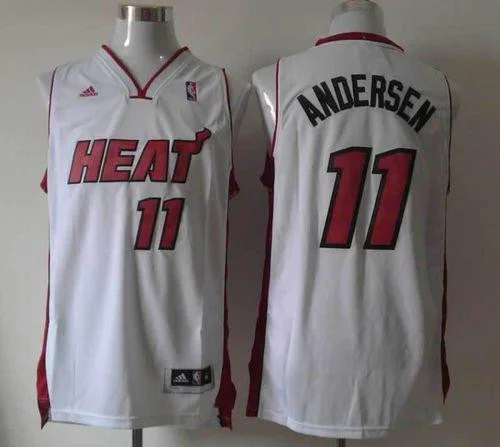 Basketball Jersey for Custom Fan Gear-Heat #11 Chris Andersen White Stitched Basketball Jersey