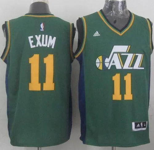 Basketball Jersey for Fun Basketball Group Apparel-Revolution 30 Jazz #11 Dante Exum Green Stitched Basketball Jersey