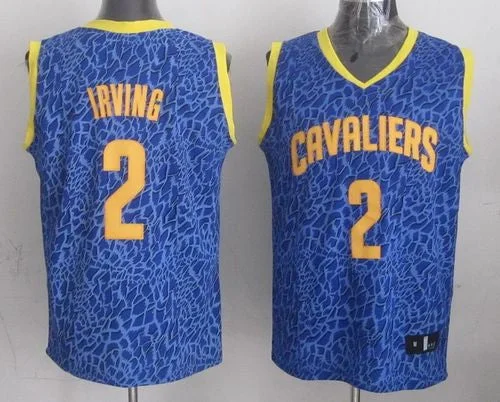 Basketball Jersey for Holiday Gifts-Cavaliers #2 Kyrie Irving Blue Crazy Light Stitched Basketball Jersey