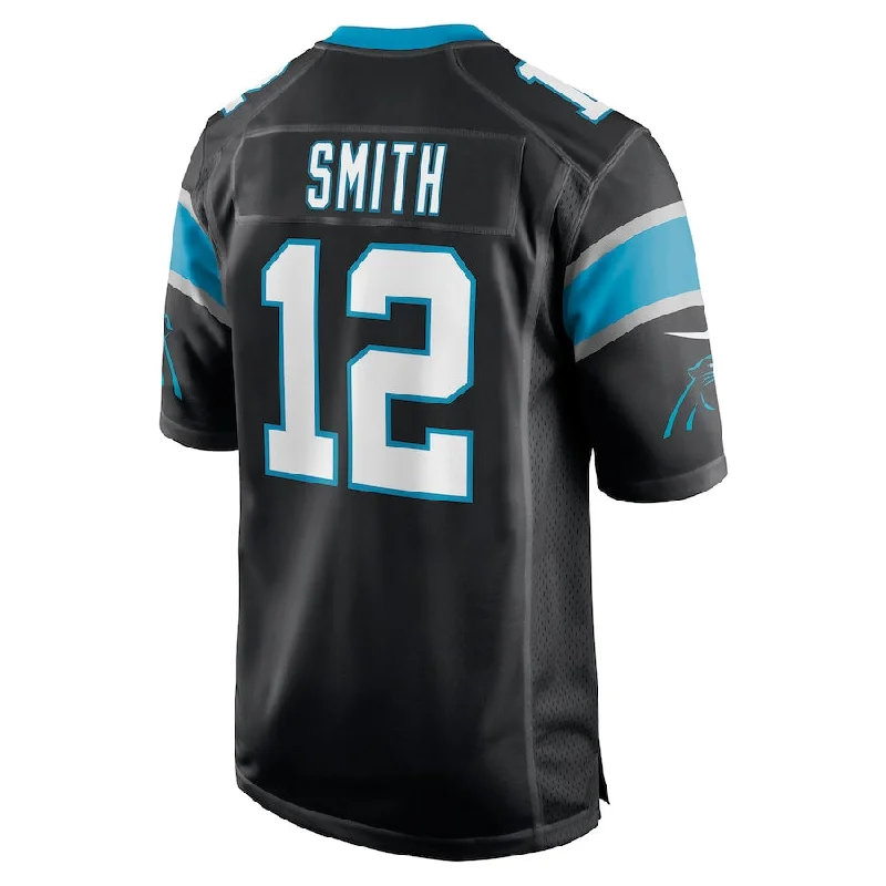 Rugby Jersey for Custom Fan Gear-C.Panthers #12 Shi Smith Black Game Jersey Stitched American Football Jerseys