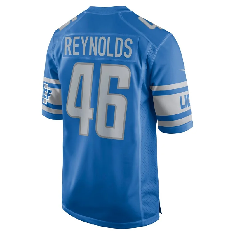 Rugby Jersey for Group Sports Jerseys-D.Lions #46 Craig Reynolds Blue Game Player Jersey Stitched American Football Jerseys