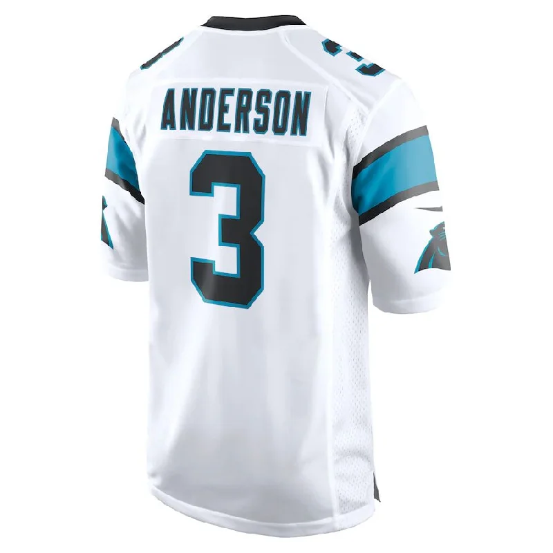 Rugby Jersey for School Spirit Wear-C.Panthers #3 Robbie Anderson White Game Player Jersey Stitched American Football Jerseys