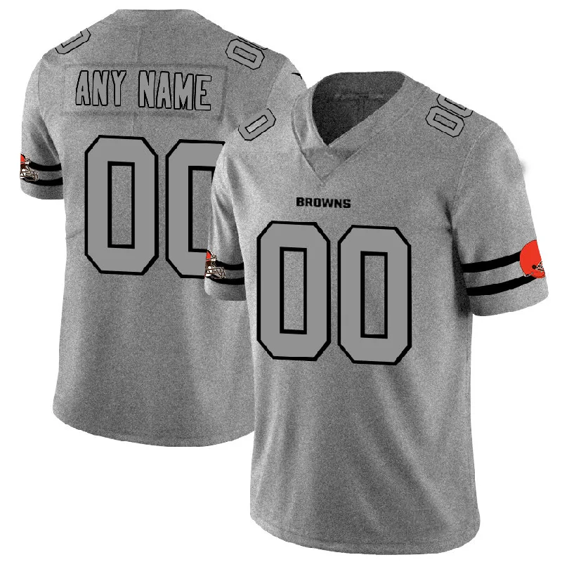 Rugby Jersey for School Rugby Team Jerseys-Custom C.Browns 2019 Gray Gridiron Gray Vapor Untouchable Limited Jersey Stitched American Football Jerseys