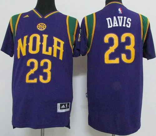 Basketball Jersey for Custom Basketball Jerseys for Tournaments-Pelicans #23 Anthony Davis Purple Pride Stitched Basketball Jersey