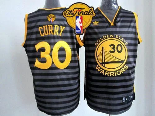 Basketball Jersey for College Basketball Teams-Warriors #30 Stephen Curry Black/Grey Groove The Finals Patch Stitched Basketball Jersey