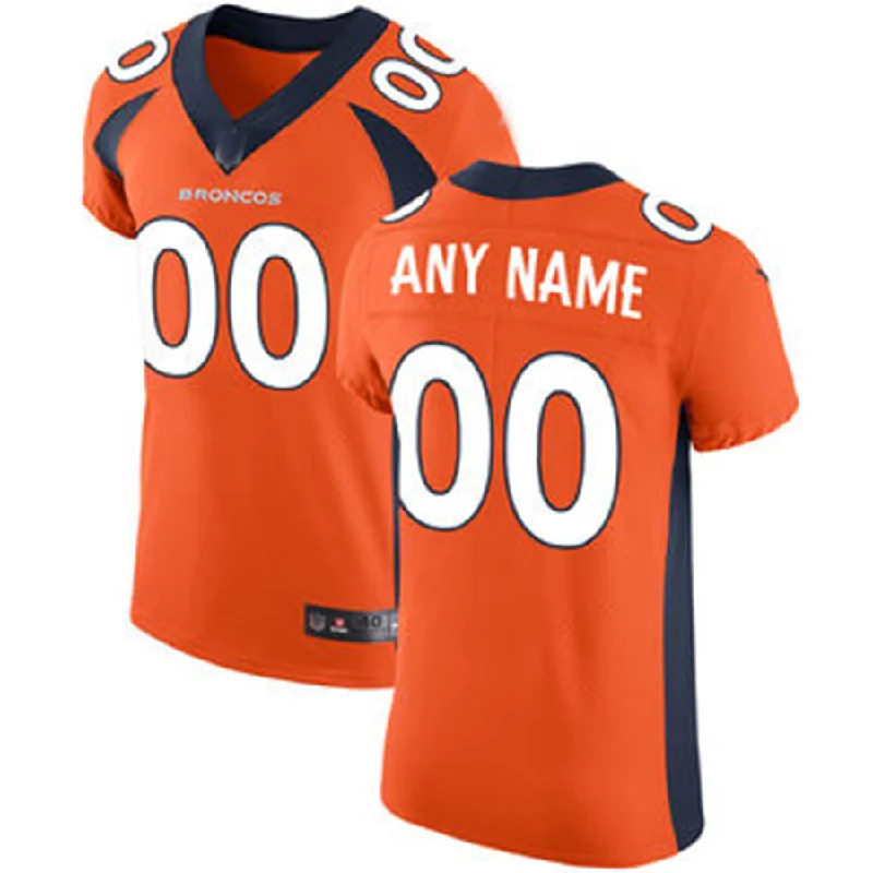 Rugby Jersey for Promotional Rugby Merchandise-Custom D.Broncos Orange Vapor Untouchable Custom Elite Jersey Stitched Jersey American Football Jerseys