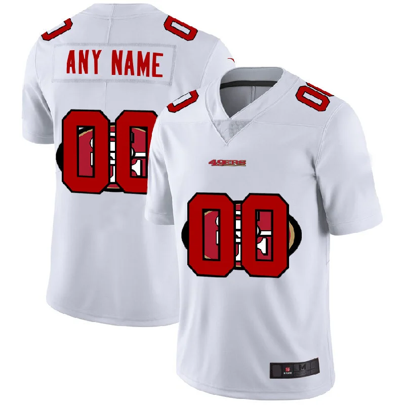 Rugby Jersey for Fun Rugby Apparel for Families-Custom SF.49ers White Team Big Logo Vapor Untouchable Limited Jersey Stitched American Football Jerseys