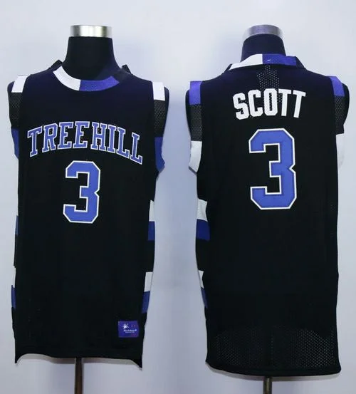 Basketball Jersey for Retro Style Jerseys-One Tree Hill Ravens #3 Lucas Scott Black Stitched Basketball Basketball Jersey