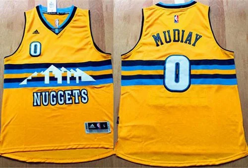 Basketball Jersey for Championship Games-Nuggets #0 Emmanuel Mudiay Yellow Alternate Stitched Basketball Jersey