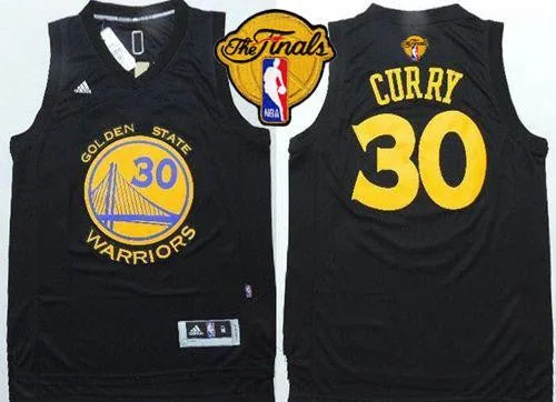 Basketball Jersey for Exclusive Team Jerseys for Fans-Warriors #30 Stephen Curry Black Fashion The Finals Patch Stitched Basketball Jersey