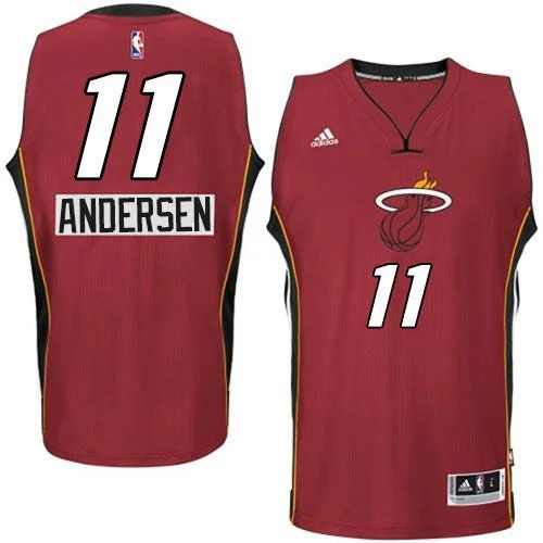 Basketball Jersey for Custom Fan Gear-Heat #11 Chris Andersen Red 2014-15 Christmas Day Stitched Basketball Jersey