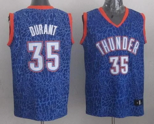 Basketball Jersey for Custom Team Jerseys for Families-Thunder #35 Kevin Durant Blue Crazy Light Stitched Basketball Jersey