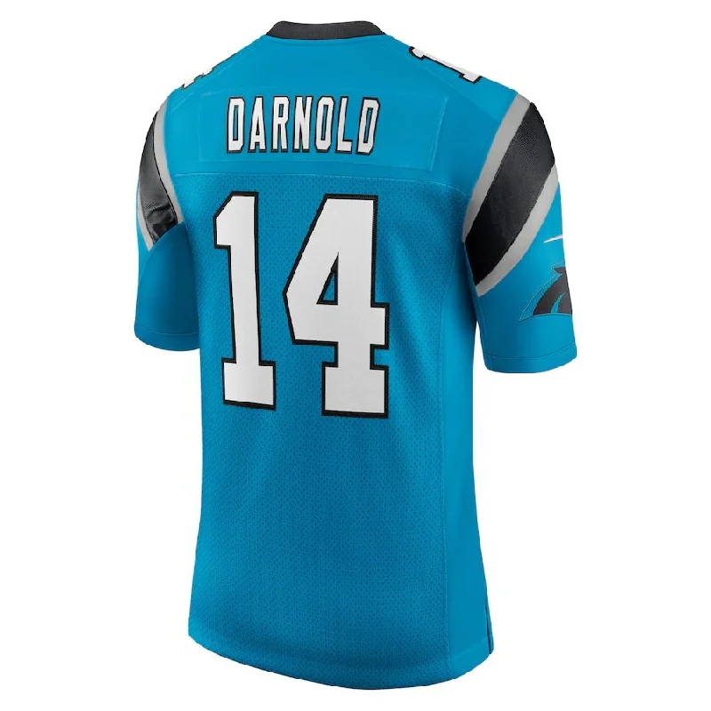 Rugby Jersey for End-of-Season Gifts-C.Panthers #14 Sam Darnold Blue Vapor Limited Jersey Stitched American Football Jerseys