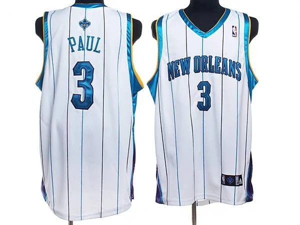 Basketball Jersey for Special Event Apparel-Hornets #3 Chris Paul Stitched White Basketball Jersey