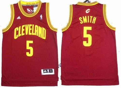 Basketball Jersey for Retro Basketball Fan Apparel-Revolution 30 Cavaliers #5 J.R. Smith Red Stitched Basketball Jersey