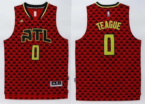 Basketball Jersey for Team Spirit Apparel for Supporters-Hawks #0 Jeff Teague Red Swingman Stitched Basketball Jersey