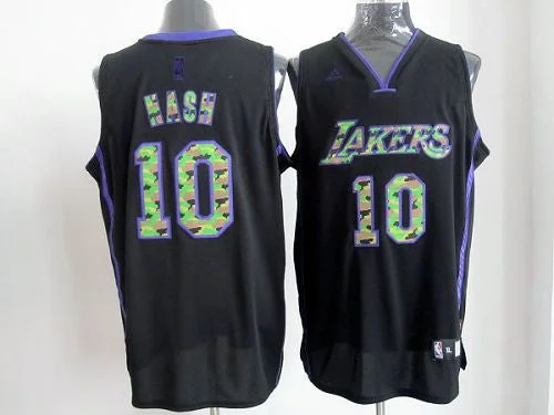 Basketball Jersey for Custom Graphics and Designs-Lakers #10 Steve Nash Black Camo Fashion Stitched Basketball Jersey