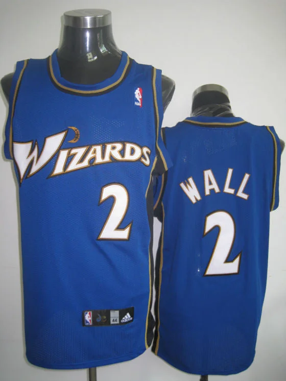 Basketball Jersey for Game Day-Wizards #2 John Wall Stitched Blue Basketball Jersey