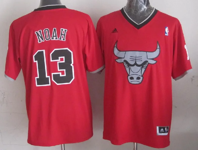 Basketball Jersey for Kids’ Basketball Team Gear-Bulls #13 Joakim Noah Red 2013 Christmas Day Swingman Stitched Basketball Jersey