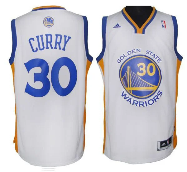 Basketball Jersey for Fan Gear for Game Day-Warriors #30 Stephen Curry White Revolution 30 Stitched Basketball Jersey