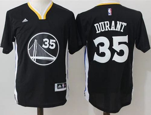 Basketball Jersey for Fan Apparel for College Basketball-Warriors #35 Kevin Durant Black Slate Stitched Basketball Jersey