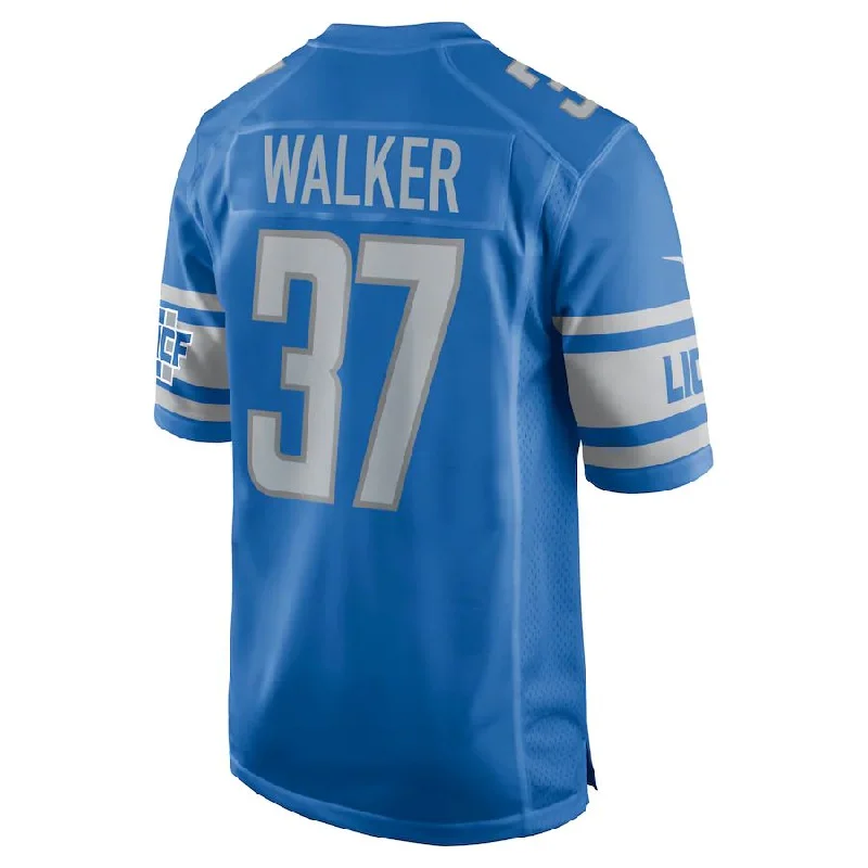 Rugby Jersey for Personalized Jerseys for School Teams-D.Lions #37 Doak Walker Blue Retired Player Jersey Stitched American Football Jerseys