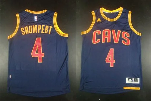 Basketball Jersey for Basketball League Apparel-Revolution 30 Cavaliers #4 Iman Shumpert Navy Blue CavFanatic Stitched Basketball Jersey