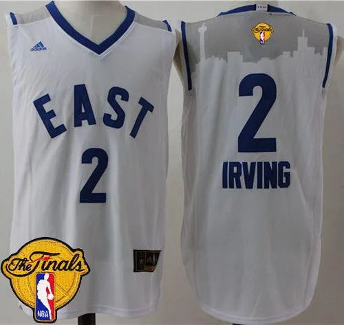 Basketball Jersey for Custom Team Jerseys for Gifts-Cavaliers #2 Kyrie Irving White 2016 All Star The Finals Patch Stitched Basketball Jersey