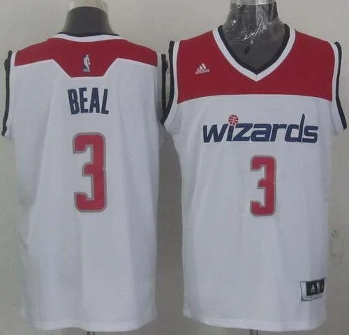 Basketball Jersey for Youth Basketball Apparel-Revolution 30 Wizards #3 Bradley Beal White Stitched Basketball Jersey