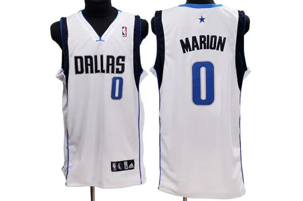 Basketball Jersey for Basketball Fan Gifts for Birthdays-Mavericks #0 Shawn Marion Stitched White Basketball Jersey