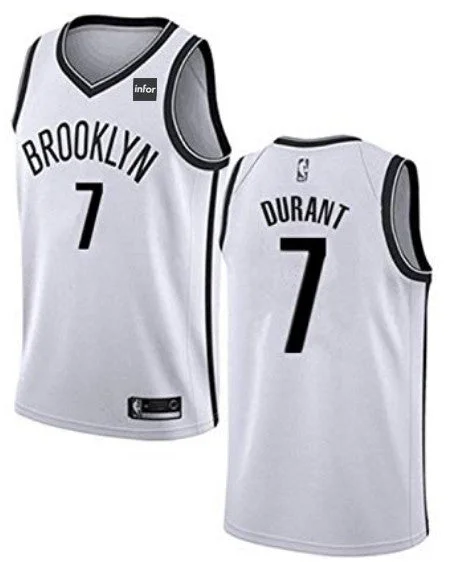 Basketball Jersey for Basketball Players and Fans-Men's Brooklyn Nets #7 Kevin Durant White Stitched Basketball Jersey