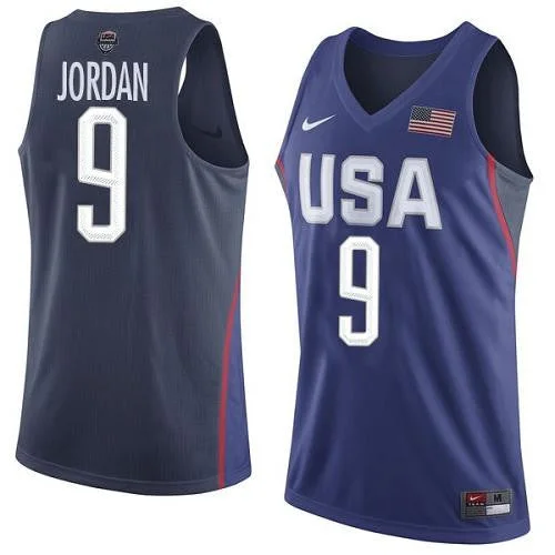 Basketball Jersey for Custom Team Jerseys-Team USA #9 Michael Jordan Navy Blue 2016 Dream Team Game Basketball Jersey