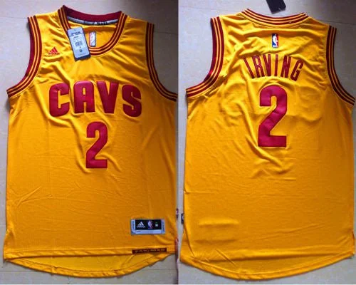 Basketball Jersey for Team Merchandise for Events-Cavaliers #2 Kyrie Irving Yellow Alternate Stitched Basketball Jersey