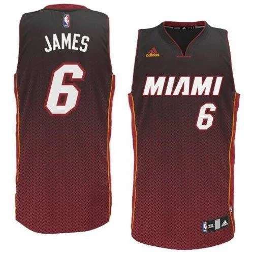 Basketball Jersey for Collector’s Basketball Jerseys-Heat #6 LeBron James Black Resonate Fashion Swingman Stitched Basketball Jersey