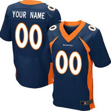 Rugby Jersey for Custom Fan Gear-Custom D.Broncos 2013 Blue Elite Jersey Stitched Jersey American Football Jerseys