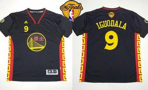 Basketball Jersey for Custom Jerseys for Fan Support-Warriors #9 Andre Iguodala Black Slate Chinese New Year The Finals Patch Stitched Basketball Jersey