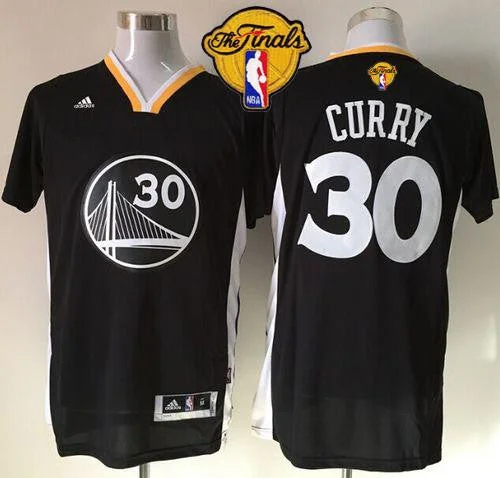 Basketball Jersey for Special Event Apparel-Warriors #30 Stephen Curry New Black Alternate The Finals Patch Stitched Basketball Jersey