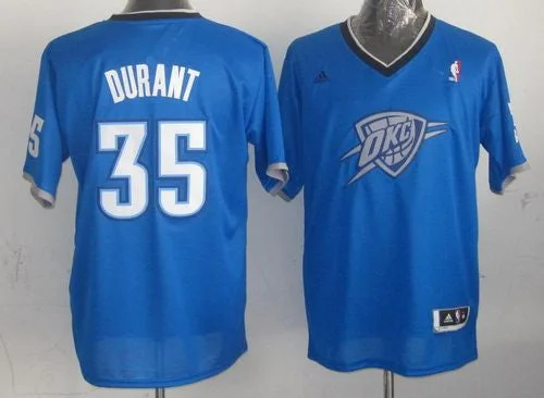 Basketball Jersey for Special Basketball Tournament Jerseys-Thunder #35 Kevin Durant Blue 2013 Christmas Day Swingman Stitched Basketball Jersey