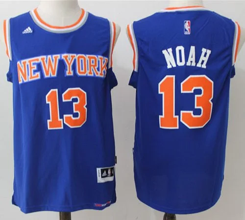 Basketball Jersey for Fan Gear for Basketball Games-Knicks #13 Joakim Noah Blue Stitched Basketball Jersey