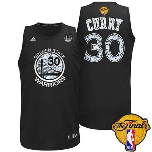 Basketball Jersey for Personalized Game Jerseys for Fans-Warriors #30 Stephen Curry Black Diamond Fashion The Finals Patch Stitched Basketball Jersey