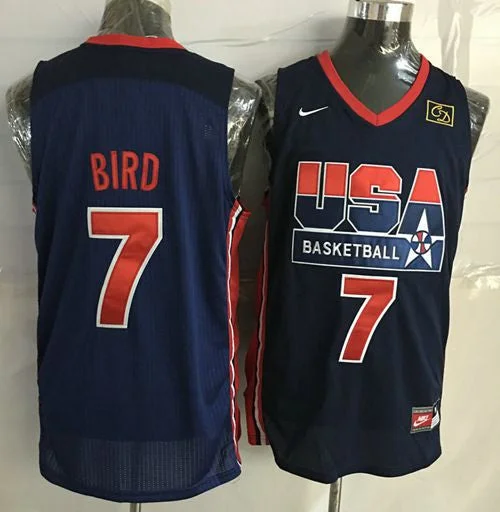 Basketball Jersey for Custom Basketball Apparel for Groups-Team USA #7 Larry Bird Dark Blue 2012 USA Basketball Retro Stitched Basketball Jersey