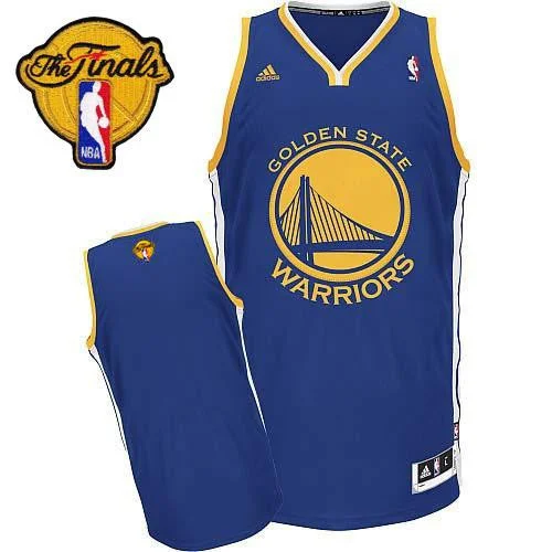 Basketball Jersey for Personalized Apparel for Basketball Games-Revolution 30 Warriors Blank Blue The Finals Patch Stitched Basketball Jersey