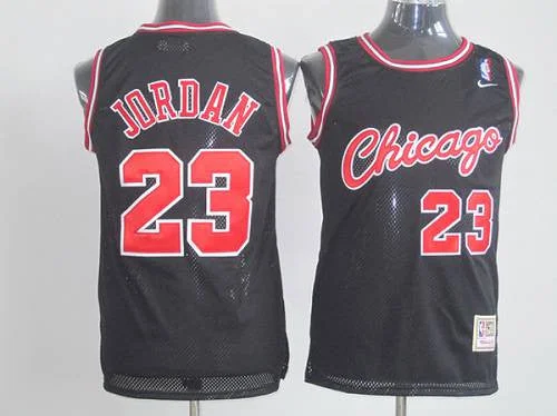 Basketball Jersey for Personalized Basketball Gifts for Supporters-Bulls #23 Michael Jordan Black Throwback Stitched Basketball Jersey