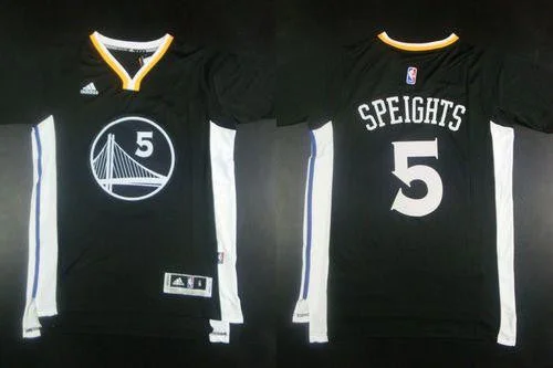 Basketball Jersey for Basketball Player Apparel for Schools-Warriors #5 Marreese Speights Black New Alternate Stitched Basketball Jersey