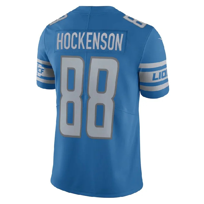 Rugby Jersey for Customized Jerseys for Rugby Fans-D.Lions #88 T.J. Hockenson Blue Vapor Limited Jersey Stitched American Football Jerseys