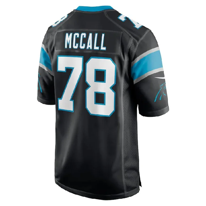 Rugby Jersey for Collector’s Edition Jerseys-C.Panthers #78 Marquan McCall Black Game Player Jersey Stitched American Football Jerseys