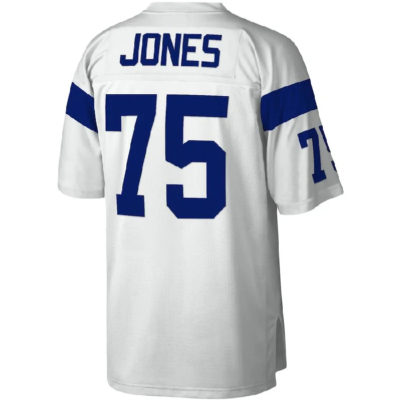 Rugby Jersey for Custom Numbers-LA.Rams #75 Deacon Jones Mitchell & Ness White 1969 Legacy Replica Jersey Stitched American Football Jerseys