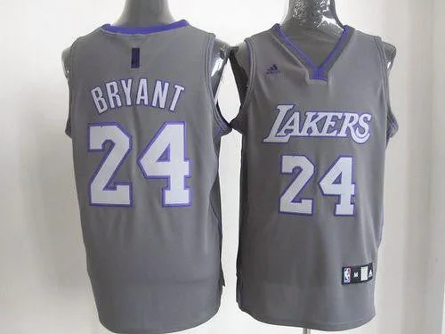 Basketball Jersey for Personalized Jerseys for Events-Lakers #24 Kobe Bryant Grey Graystone Fashion Stitched Basketball Jersey