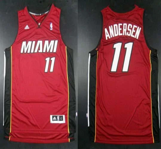 Basketball Jersey for Fun Basketball Game-Day Apparel-Revolution 30 Heat #11 Chris Andersen Red Stitched Basketball Jersey