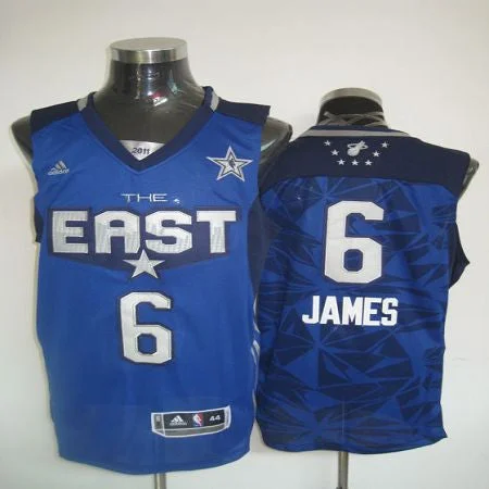 Basketball Jersey for Custom Fan Jerseys for Players-2011 All Star Heat #6 LeBron James Blue Stitched Basketball Jersey